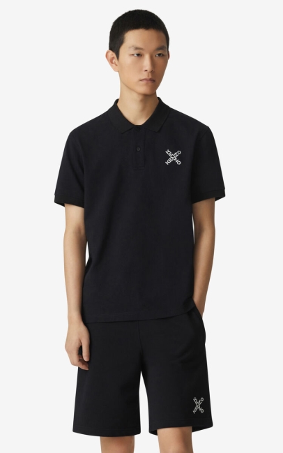 Kenzo Men Kenzo Sport 'little X' Polo Shirt Black